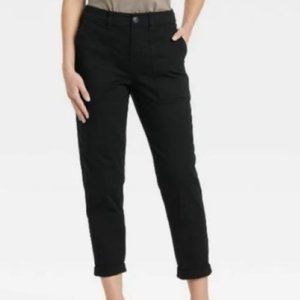 A New Day Black Straight Leg Chino Pants, Stretch Elastizado, Sz 4